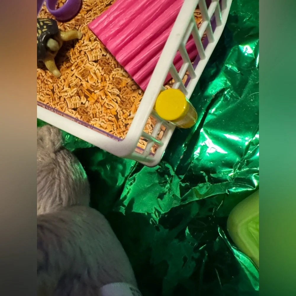 American Girl doll butterfly guitar, woodchuck, small animal cage & accessories